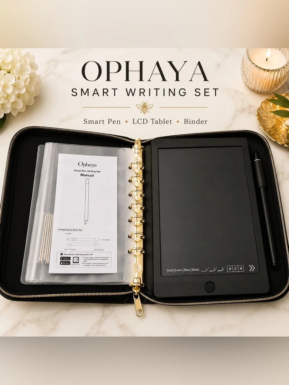 ✨ Ophaya Smart Pen Writing Set + LCD Writing Tablet & Binder Case ✨